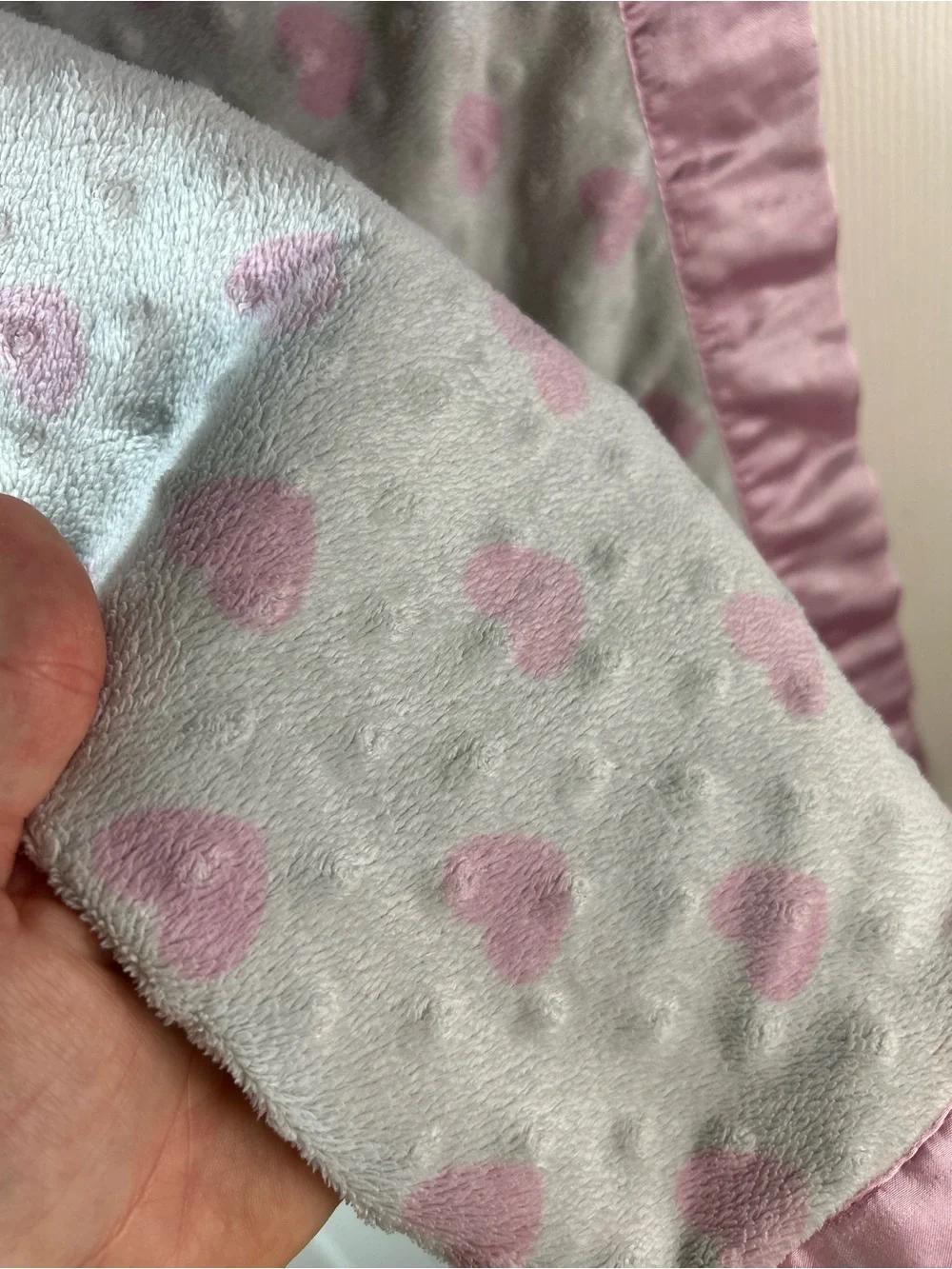 Child of Mine by Carter's Sweet Little Baby Blanket Pink White Hearts Orange
